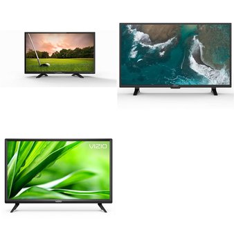 3 Pcs – LED/LCD TVs (19″ – 24″) – Refurbished (GRADE A, GRADE B, No Stand) – VIZIO, WESTINGHOUSE, ELEMENT