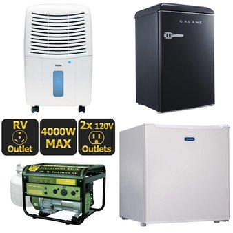 Pallet – 11 Pcs – Refrigerators, Humidifiers / De-Humidifiers, Generators – Customer Returns – Sunbeam, HAIER, New Buffalo Corp