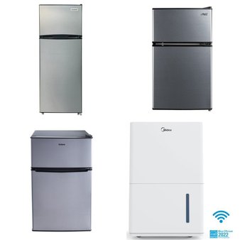 Pallet – 8 Pcs – Bar Refrigerators & Water Coolers, Refrigerators, Humidifiers / De-Humidifiers, TV Stands, Wall Mounts & Entertainment Centers – Customer Returns – Primo, Frigidaire, Midea, Arctic King