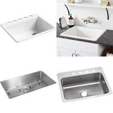 Pallet - 8 Pcs - Hardware, Kitchen & Bath Fixtures - Customer Returns - ELKAY, Kohler, Signature Hardware, Blanco