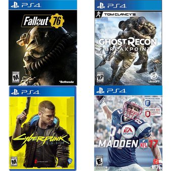250 Pcs – Sony Video Games – Open Box Like New, New, Like New, Used – Fallout 76(PS4), Cyberpunk 2077 (PS4), Tom Clancy’s Ghost Recon Breakpoint PlayStation 4, The Outer Worlds (PS4)