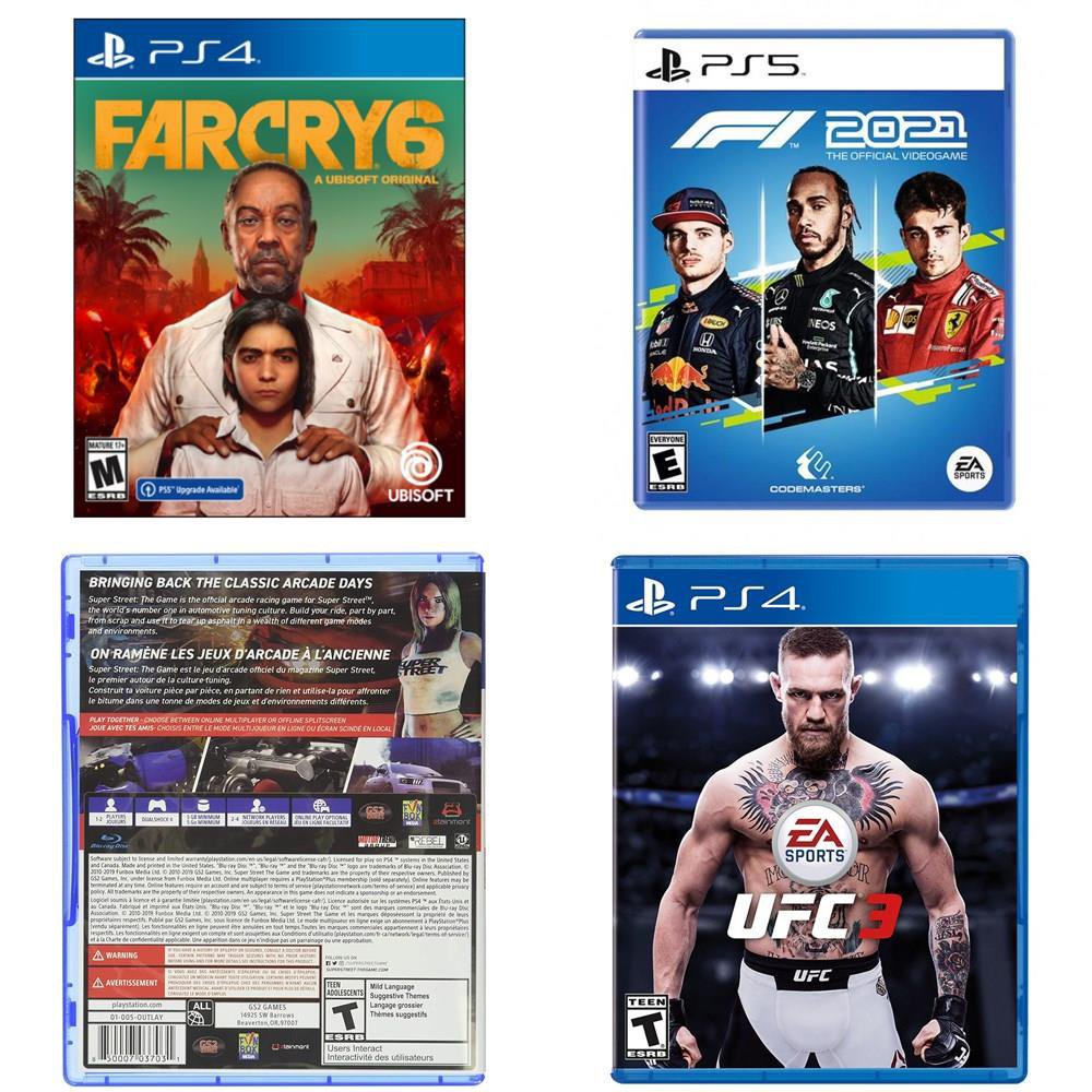 42 Pcs - Video The (PS5), 3 Super - (PlayStation Cry Games - - 4, Far 2021 Street (PS4) 6 PlayStation Game 4), New F1 UFC