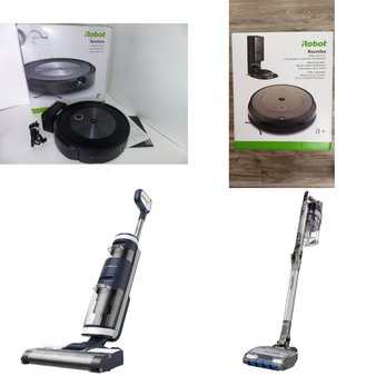 Pallet – 51 Pcs – Vacuums – Damaged / Missing Parts / Tested NOT WORKING – Tineco, iRobot, Hoover, Schumacher