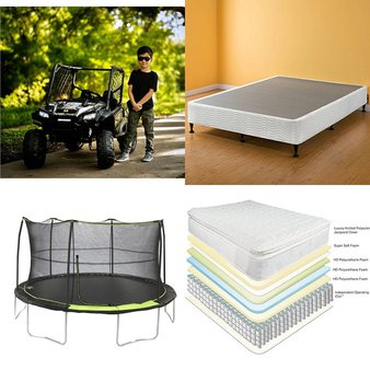 2 Pallets – 35 Pcs – Mattresses, Outdoor Sports, Trampolines, Cycling & Bicycles – Overstock – JumpKing, Realtree, Slumber 1, Spa Sensations