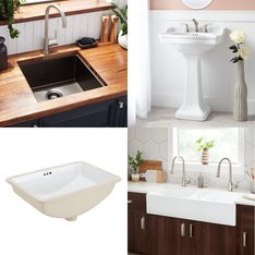 Pallet – 18 Pcs – Kitchen & Bath Fixtures, Hardware, Unsorted – Open Box Like New – Signature Hardware