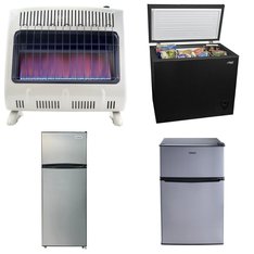 Pallet - 5 Pcs - Refrigerators, Freezers, Bar Refrigerators & Water Coolers, Heaters - Customer Returns - Arctic King, Frigidaire, Galanz, Mr. Heater Corporation