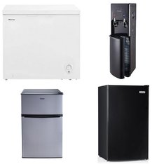 Pallet - 6 Pcs - Freezers, Bar Refrigerators & Water Coolers, Refrigerators - Customer Returns - HISENSE, Galanz, Igloo, Primo