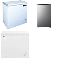 Pallet - 3 Pcs - Freezers, Bar Refrigerators & Water Coolers - Customer Returns - HISENSE, Thomson