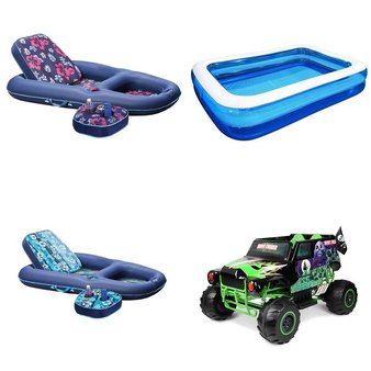 Pallet – 20 Pcs – Pools & Water Fun, Vehicles, Not Powered, Leaf Blowers & Vaccums – Customer Returns – Waterlife, Aqua, Jilong, Monster Jam