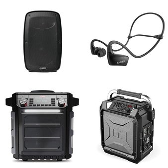 38 Pcs – Headphones & Portable Speakers – Refurbished (GRADE C) – Ion, Anker, Blackweb, Monster