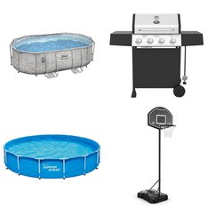 Pallet - 6 Pcs - Grills & Outdoor Cooking, Pools & Water Fun, Outdoor Play, Trimmers & Edgers - Customer Returns - Expert Grill, Summer Waves, Colemann, Spalding