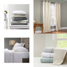 Pallet - 212 Pcs - Curtains & Window Coverings, Sheets, Pillowcases & Bed Skirts, Kitchen & Dining, Bath & Body - Mixed Conditions - Unmanifested Home, Window, and Rugs, Eclipse, Madison Park, Fieldcrest