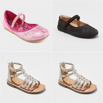 150 Pcs – Girl’s Shoes – New – Retail Ready – Cat & Jack, Shimmer & Shine, Nina, Bloch