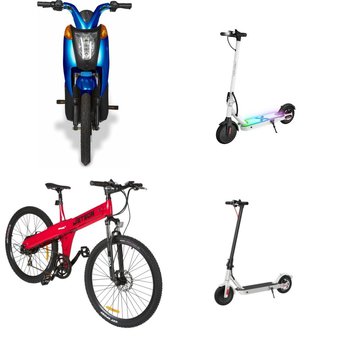 Pallet – 13 Pcs – Powered, Cycling & Bicycles, Outdoor Play – Customer Returns – Razor Power Core, Hover-1, Razor, Jetson