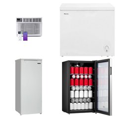 Pallet - 9 Pcs - Refrigerators, Air Conditioners, Bar Refrigerators & Water Coolers, Freezers - Customer Returns - WhizMax, Galanz, Primo, Thomson