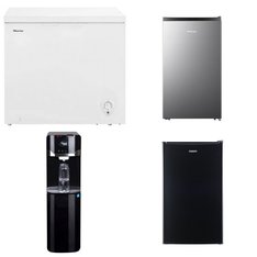 Pallet - 8 Pcs - Bar Refrigerators & Water Coolers, Refrigerators, Freezers - Customer Returns - HISENSE, Great Value, Galanz