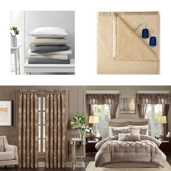 CLEARANCE! 6 Pallets – 669 Pcs – Curtains & Window Coverings, Sheets, Pillowcases & Bed Skirts, Bedding Sets, Blankets, Throws & Quilts – Mixed Conditions – Fieldcrest, Eclipse, Madison Park, Asstd National Brand