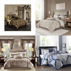 6 Pallets – 337 Pcs – Curtains & Window Coverings, Bedding Sets, Sheets, Pillowcases & Bed Skirts, Comforters & Duvets – Mixed Conditions – Unmanifested Home, Window, and Rugs, Madison Park, Unmanifested Bedding, Fieldcrest
