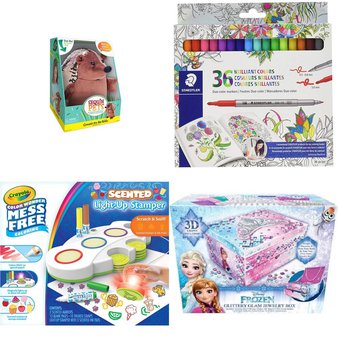 53 Pcs – Home Arts & Crafts – Used, New, Like New, New Damaged Box, Open Box Like New – Retail Ready – Crayola, Creativity for Kids, Nickelodeon, Swatch Buddies