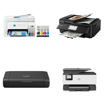 Pallet – 46 Pcs – All-In-One, Inkjet, Laser, Scanners – Customer Returns – HP, Canon, EPSON, Pixma