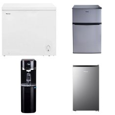 Pallet - 6 Pcs - Bar Refrigerators & Water Coolers, Freezers - Customer Returns - HISENSE, Galanz, Great Value, Primo International