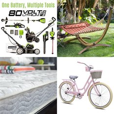 Pallet - 10 Pcs - Bedroom, Cycling & Bicycles, Snow Removal, Storage & Organization - Overstock - Zinus, Green works, Hyper Tough