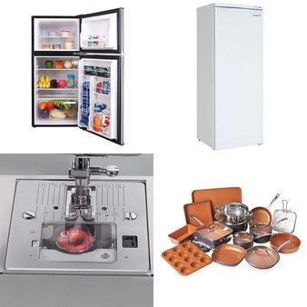 CLEARANCE! 3 Pallets – 65 Pcs – Food Processors, Blenders, Mixers & Ice Cream Makers, Kitchen & Dining, Bar Refrigerators & Water Coolers, Arts & Crafts – Customer Returns – Continental, Primo Water, Art of Knot, SWISS TECH