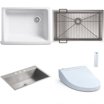 Pallet – 17 Pcs – Kitchen & Bath Fixtures, Hardware, Books – Customer Returns – Kohler, ProFlo, Toto, TOTO USA