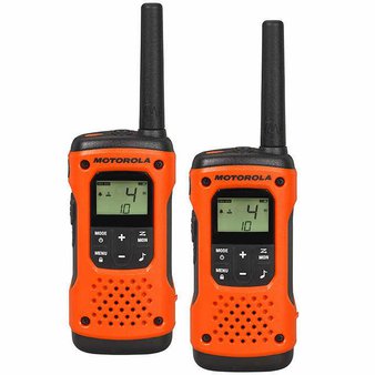 27 Pcs – Motorola T503 Talkabout H2O Rechargeable 2-way Radio (2 Pack) – Used, Open Box Like New, Like New – Retail Ready