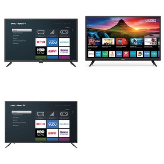 5 Pcs – LED/LCD TVs – Refurbished (GRADE A, No Stand) – Onn, VIZIO