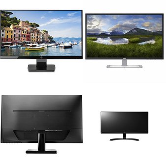 114 Pcs – Computer Monitors – Customer Returns – HP, DELL, Samsung, LG