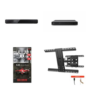 BLACK FRIDAY CLEARANCE! Pallet – 87 Pcs – Drones & Quadcopters Vehicles, DVD & Blu-ray Players, TV Stands, Wall Mounts & Entertainment Centers, Speakers – Customer Returns – Maximum, Philips, LG, SANUS