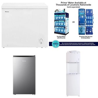 Pallet – 7 Pcs – Bar Refrigerators & Water Coolers, Freezers – Customer Returns – HISENSE, Galanz, Primo International, Great Value