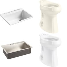 Pallet - 11 Pcs - Hardware, Kitchen & Bath Fixtures - Customer Returns - Kohler, Toto, Lincoln, Saniflo