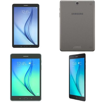12 Pcs – Samsung Galaxy Tablets – Refurbished (GRADE C) – Models: SM-T350NZAAXAR, SM-T560NZKUXAR, SM-T280NZKAXAR, SM-T550NZAAXAR