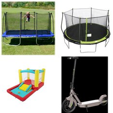 Pallet - 17 Pcs - Powered, Outdoor Play, Trampolines, Vehicles, Trains & RC - Customer Returns - Razor, Skywalker Holdings, LLC, Bounce Pro, Adventure Force