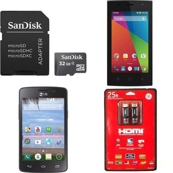 CLEARANCE! 635 Pcs – Mixed Electronics & Accessories – Customer Returns – LG, SanDisk, Samsung, CoolPad