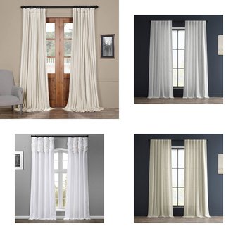 CLEARANCE! Pallet – 291 Pcs – Curtains & Window Coverings – Mixed Conditions – Sun Zero, Eclipse, Fieldcrest, Asstd National Brand