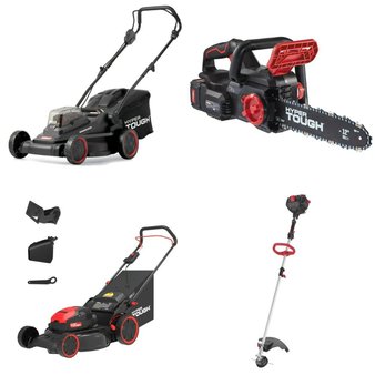 Pallet – 9 Pcs – Trimmers & Edgers, Mowers, Other, Hedge Clippers & Chainsaws – Customer Returns – Hyper Tough, Gorilla Carts