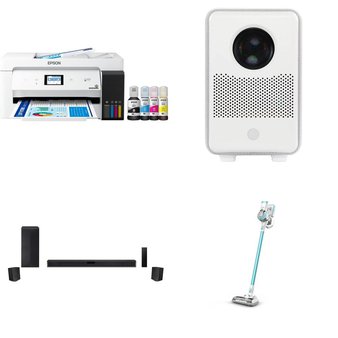 Pallet – 39 Pcs – Vacuums, Projector, Portable Speakers, Speakers – Customer Returns – Tineco, HP, Onn, EPSON