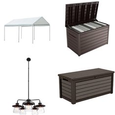 Pallet - 10 Pcs - Kitchen & Dining, Storage & Organization, Patio, Patio & Outdoor Lighting / Decor - Customer Returns - Keter, Primo, ShelterLogic, Globe Electric