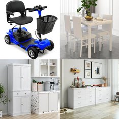 Pallet – 8 Pcs – Unsorted, Dining Room & Kitchen, Canes, Walkers, Wheelchairs & Mobility, Bedroom – Customer Returns – Homfa, SEGMART, Furgle, Ktaxon