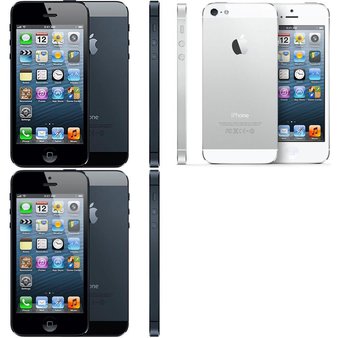 5 Pcs – Apple iPhone 5 – Refurbished (GRADE C – Unlocked) – Models: MD650LL/A, MD636LL/A, MD298J/A