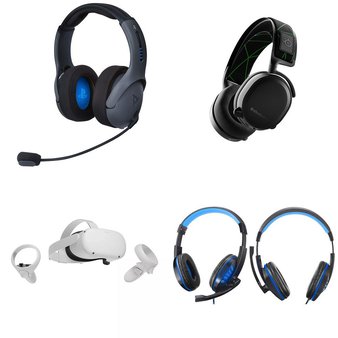 27 Pcs – Video Game Headsets – Refurbished (GRADE A, GRADE B, GRADE C) – Model: 051-049-NA-LIC, 301-00351-02, Over-Ear Noise Isolating 3.5mm Jack Gaming Headphones, Blue, Recon 70 Gaming Headset for PS4 Pro & PS4