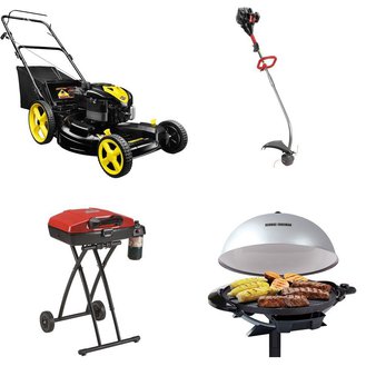 Pallet – 4 Pcs – Trimmers & Edgers, Grills & Outdoor Cooking, Mowers, Camping & Hiking – Customer Returns – Hyper Tough, Applica, Brute, The Coleman Company, Inc.