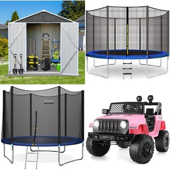 Pallet – 14 Pcs – Unsorted, Trampolines, Other, Vehicles – Customer Returns – Jins & Vico, Vecukty, VIRNAZ, Funcid