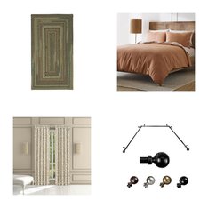 6 Pallets - 1119 Pcs - Curtains & Window Coverings, Decor, Bath, Sheets, Pillowcases & Bed Skirts - Like New or New Customer Returns - JC Penney