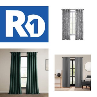 Pallet – 249 Pcs – Curtains & Window Coverings, Decor – Mixed Conditions – Private Label Home Goods, Fieldcrest, Eclipse, Sun Zero