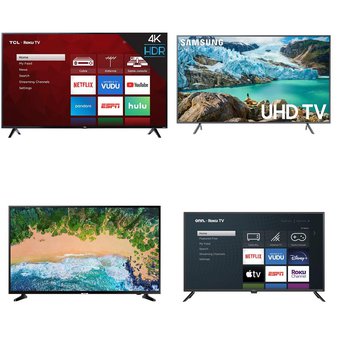 5 Pcs – LED/LCD TVs – Refurbished (GRADE C) – Samsung, TCL, Onn