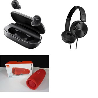 94 Pcs – Headphones & Portable Speakers – Refurbished (GRADE A) – Anker, Sony, JBL